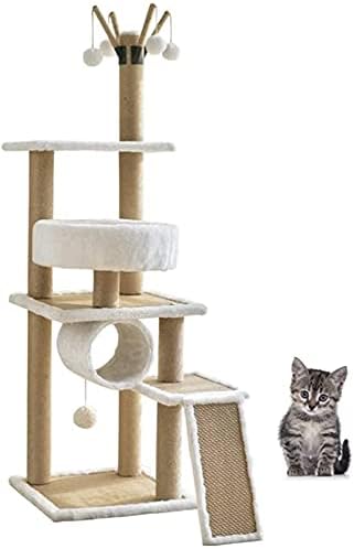 חתול עץ הדירה גרוד חתול מגדל חתול טיפוס מגדל צעצועי חתול עץ יציב חתול הודעות שריטה פונקציה 720