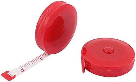 60 1.5 מ' כלים &מגבר; בית שיפור פלסטיק עגול מקרה תפירת חייט נשלף דו צדדי קלטת שליט מדידת כלי קלטת מודד אדום 2 יחידות